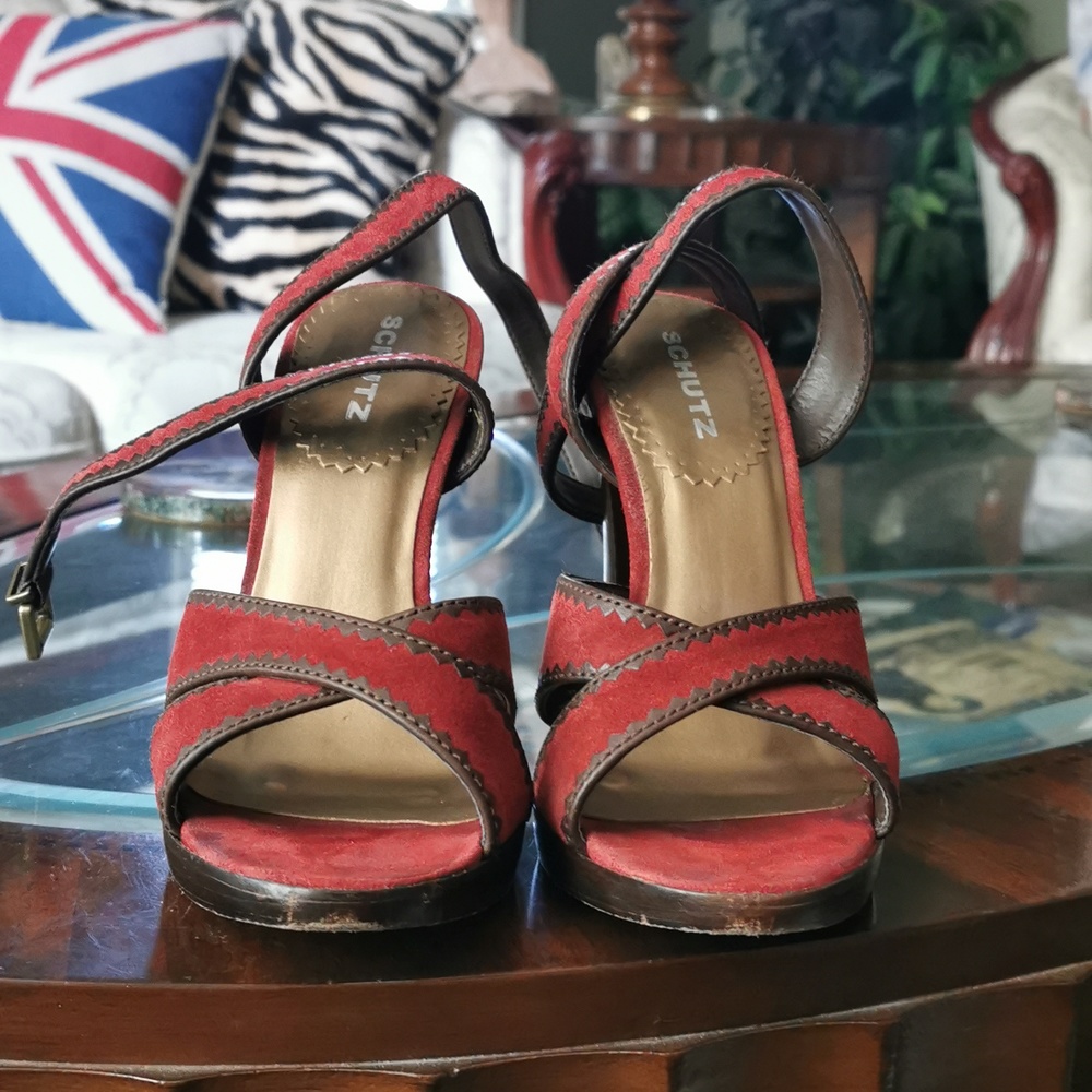 SCHUTZ suede sandals